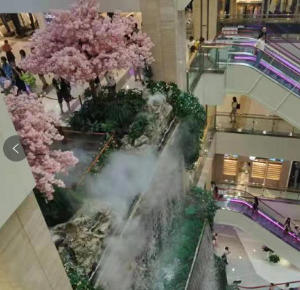 西安賽格國際購物中心瀑布水景工程
